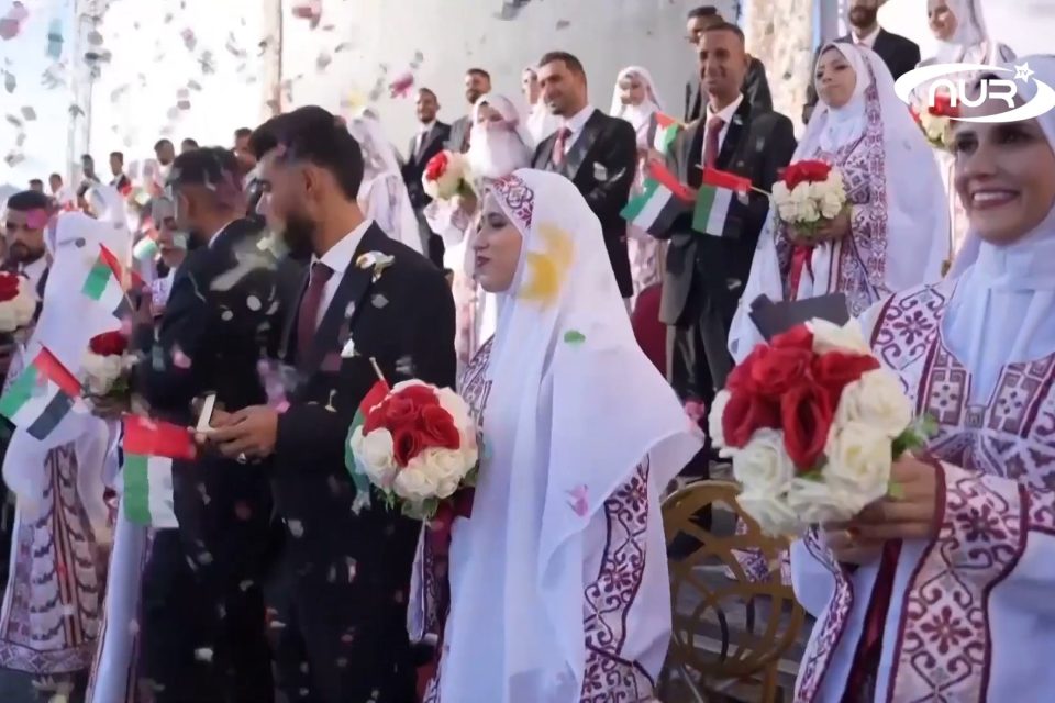 Радость сквозь слёзы: массовая свадьба в Газе для 54 пар!